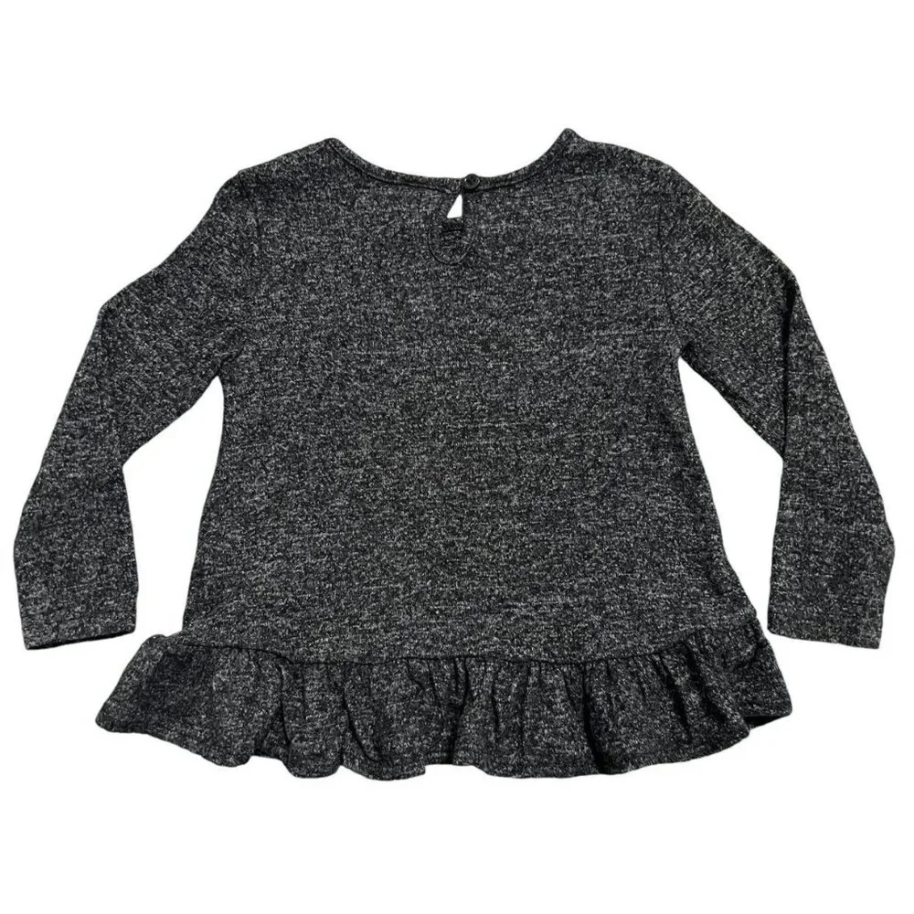 Old Navy 2T Black Softspun Peplum Top